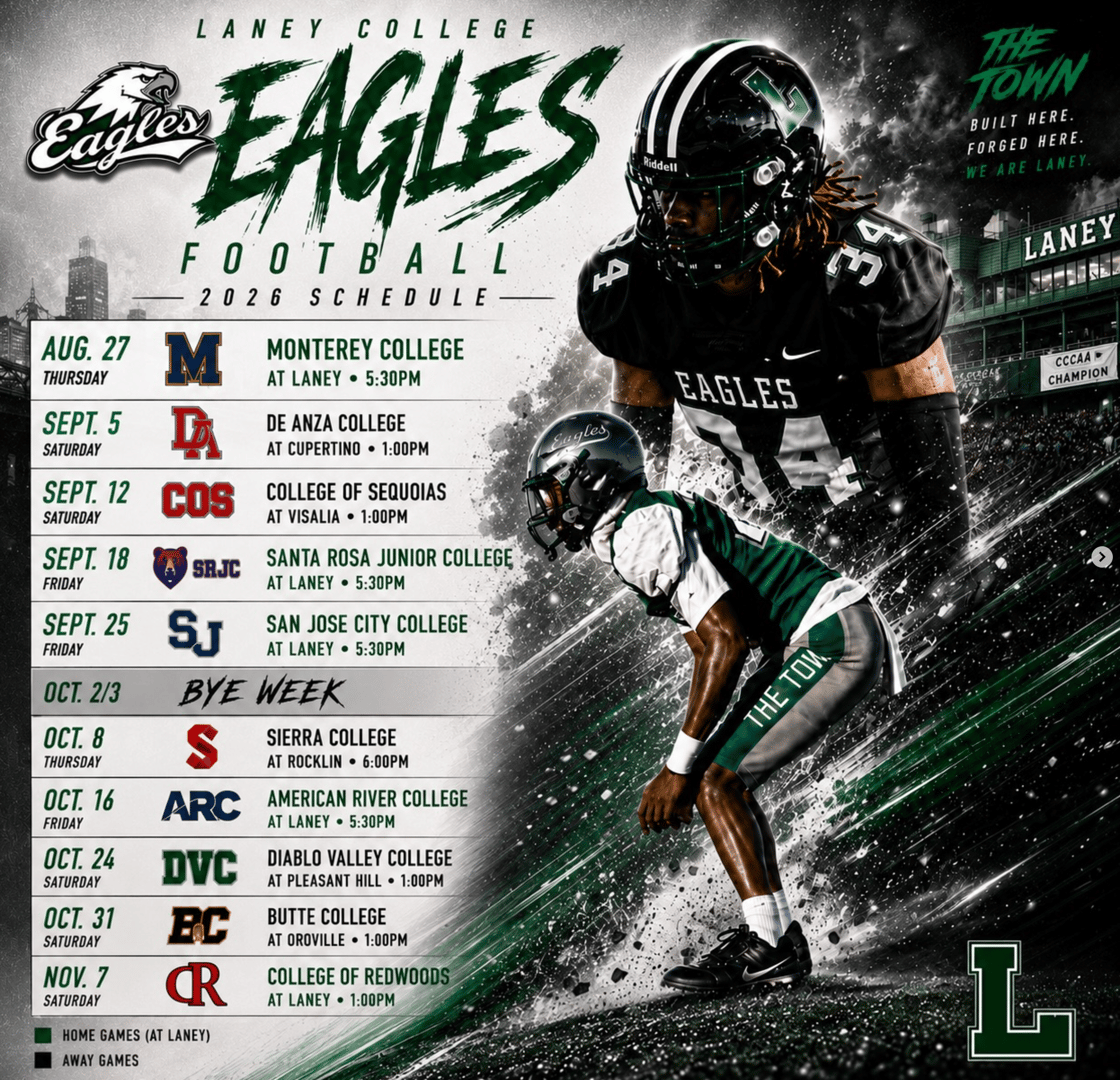 Laney Eagles Football Schedule 2026