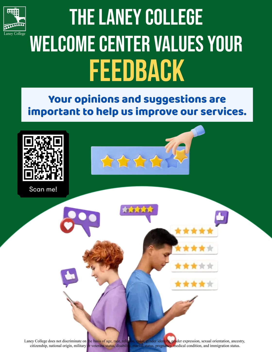 Welcome Center survey flyer Spring 2025